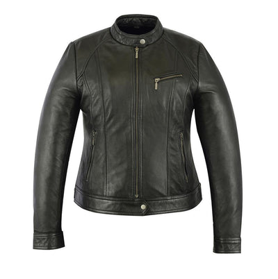 Daniel Smart Stylish Fashion Motorcycle Black Leather Jacket - American Legend Rider