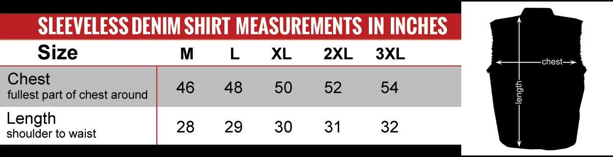 Hot Leathers Men's Can You See Me Now Sleeveless Denim Vest - American Legend Rider