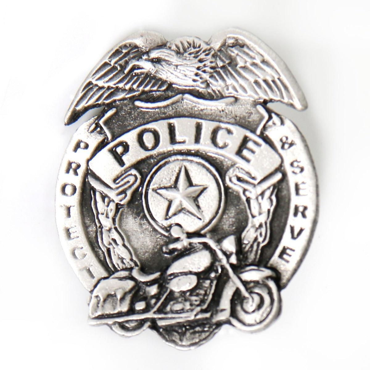 Hot Leathers Police Badge Pin - American Legend Rider