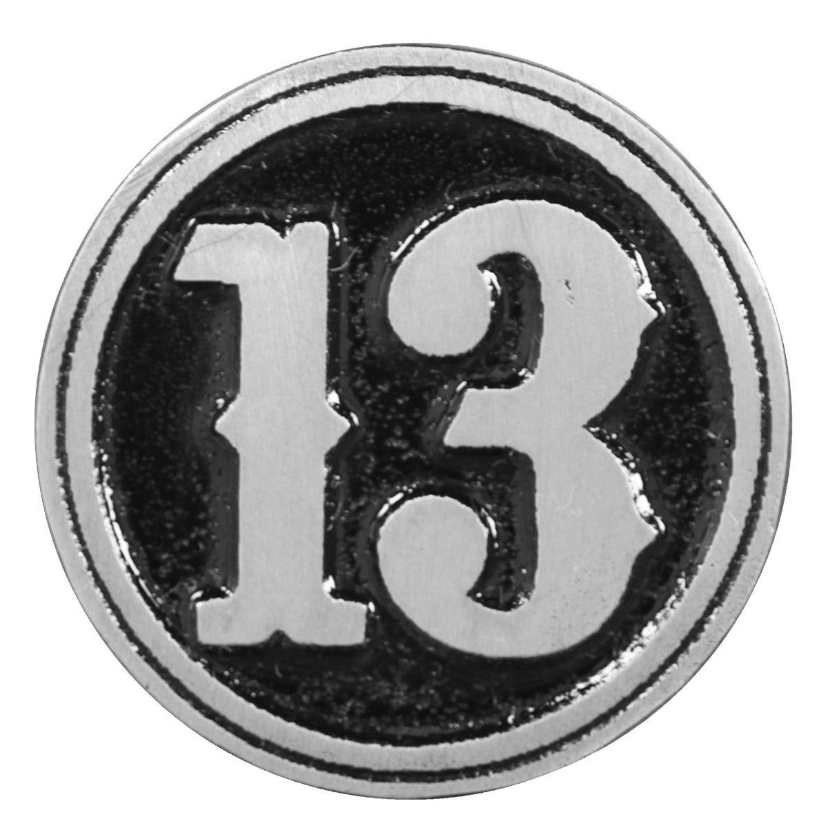 Hot Leathers Thirteen Pewter Pin - American Legend Rider