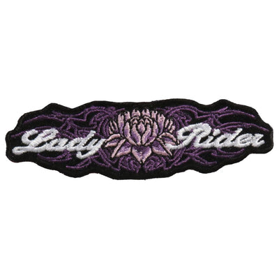 Hot Leathers 4" X 1" Lady Rider Lotus Patch - American Legend Rider