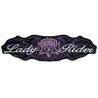 Hot Leathers Lady Rider Lotus 8" X 2" Patch - American Legend Rider