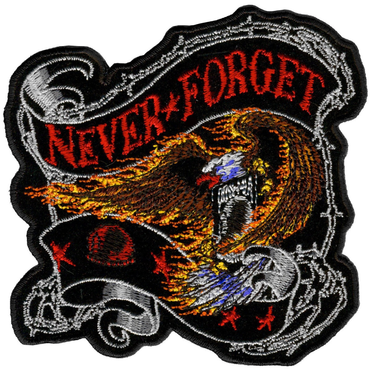 Never Forget Eagle 12" X 12" Patch