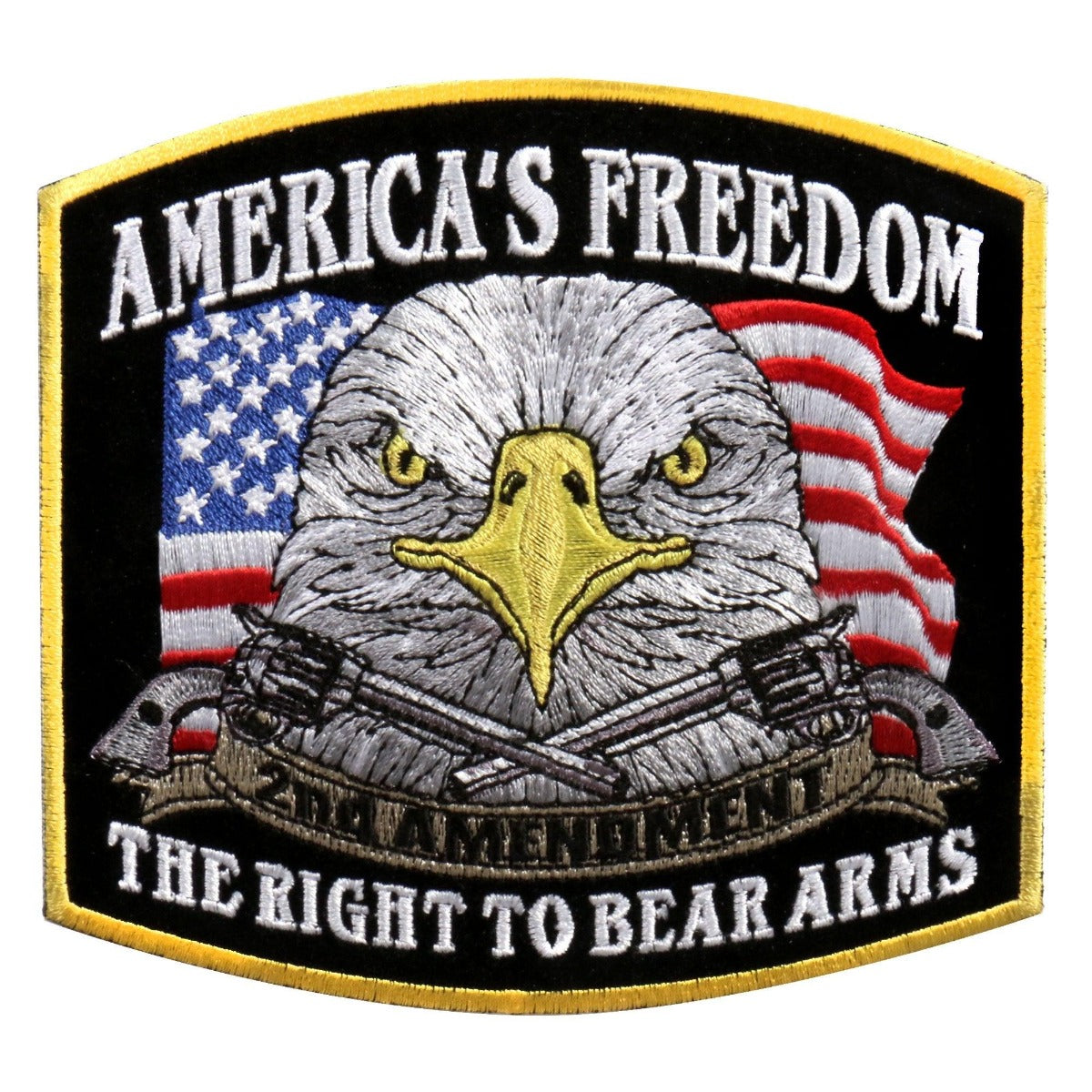 Hot Leathers 5" X 4" America'S Freedom Second Ammendment Patch - American Legend Rider