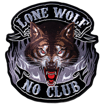 Hot Leathers 5" X 5" Lone Wolf, No Club Patch - American Legend Rider