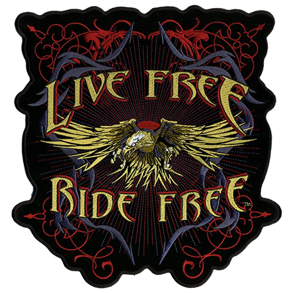 Hot Leathers Evil Eagle Live Free 12" X 12" Patch - American Legend Rider