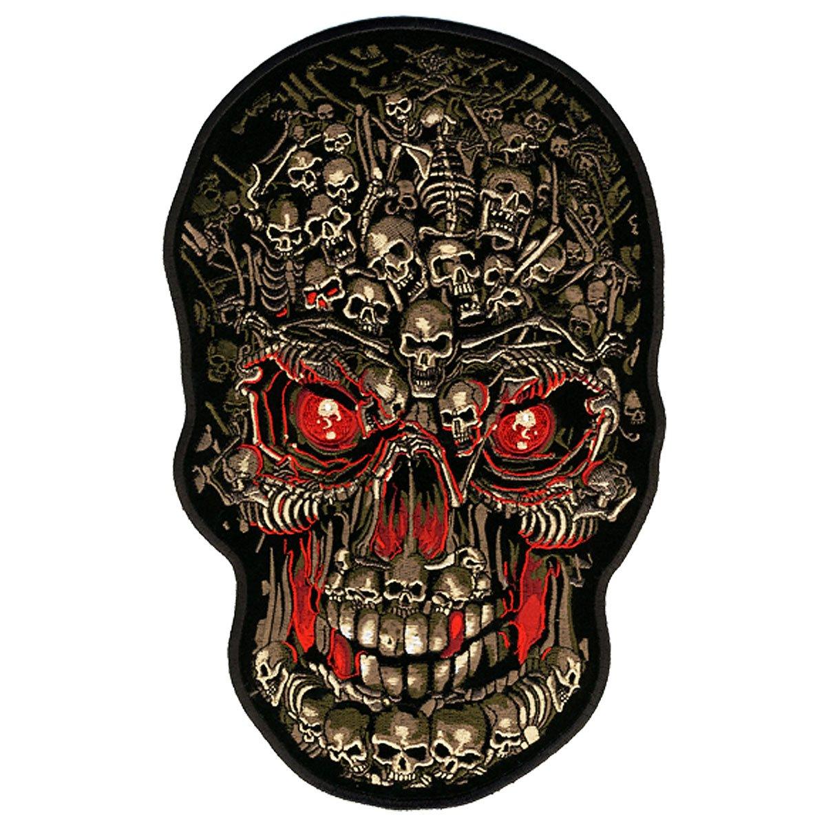 Hot Leathers 8” X 12” Skull Made Of Skulls Patch - American Legend Rider