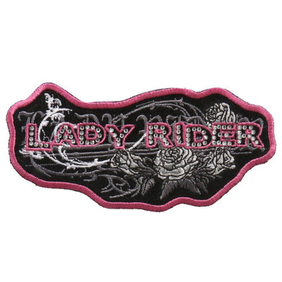 Hot Leathers 5" X 2" Lady Rider Roses Patch - American Legend Rider