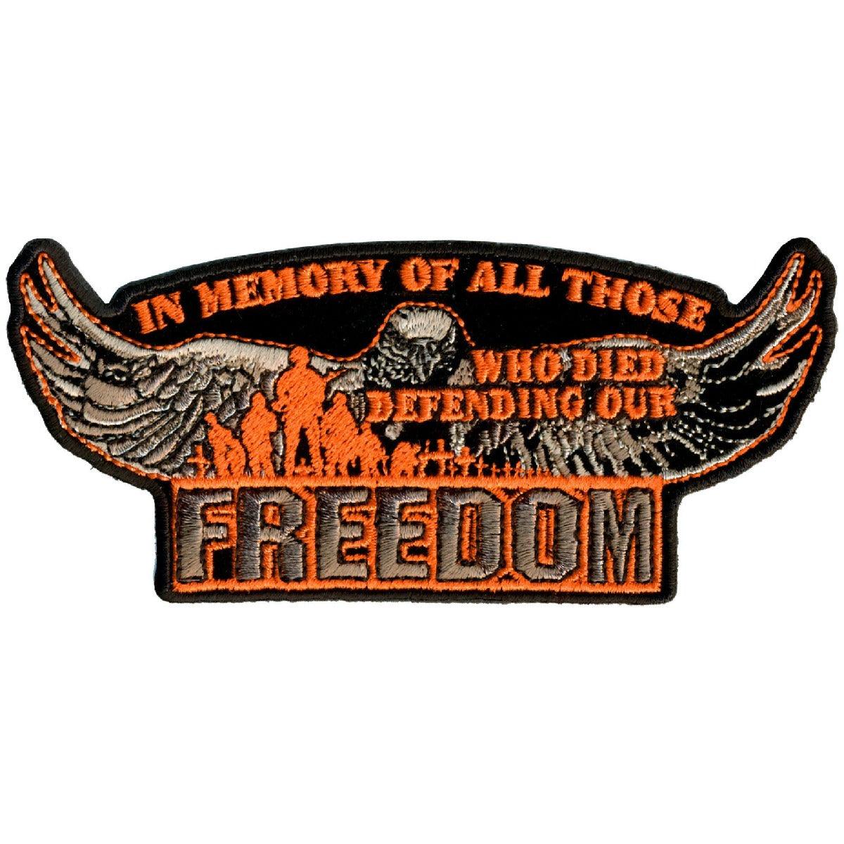 Hot Leathers 5" X 2" Defending Our Freedom Patch - American Legend Rider