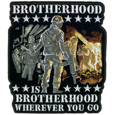 Hot Leathers Brotherhood Wherever You Go 10" X 11" Patch - American Legend Rider