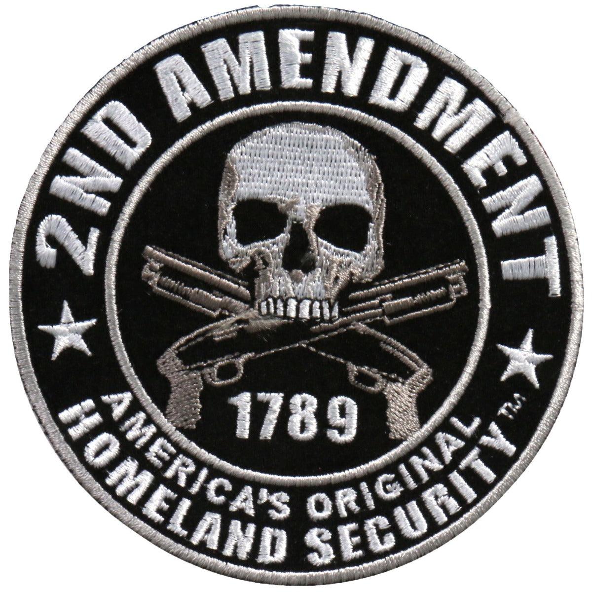 Hot Leathers 4" Second Amendment Homeland Security Patch - American Legend Rider