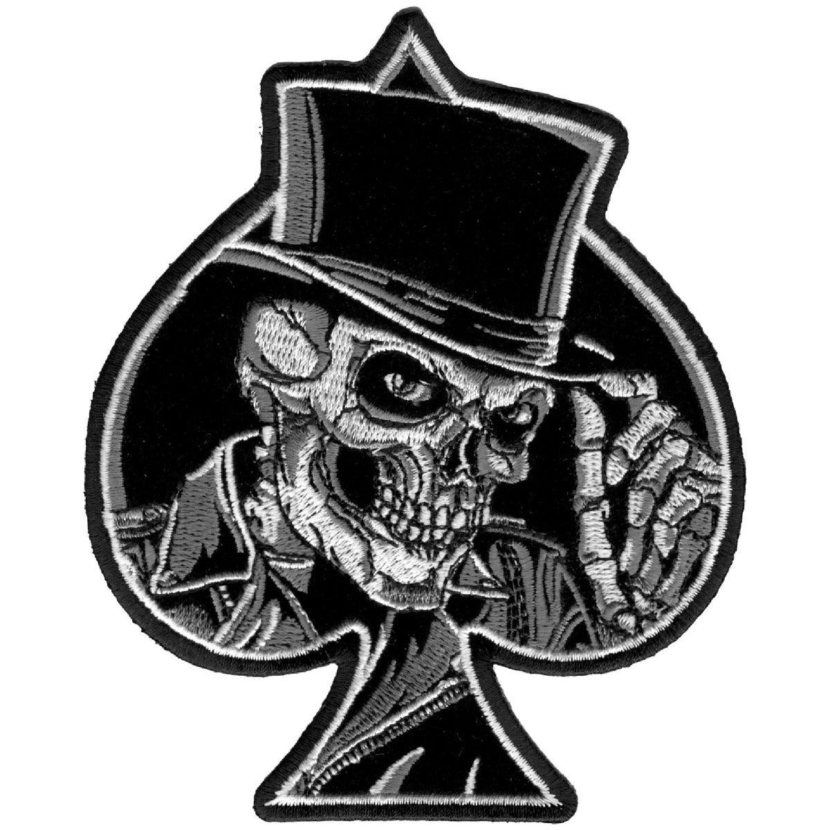 Hot Leathers 4" Top Hat Skull Patch - American Legend Rider