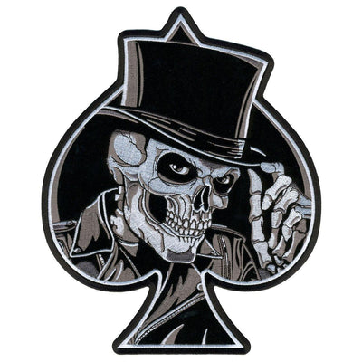 Hot Leathers Top Hat Skull 8" X 10" Patch - American Legend Rider