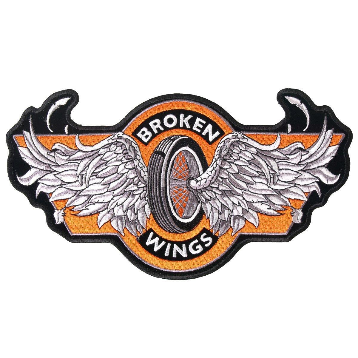 Hot Leathers Patch Broken Wings 4" - American Legend Rider