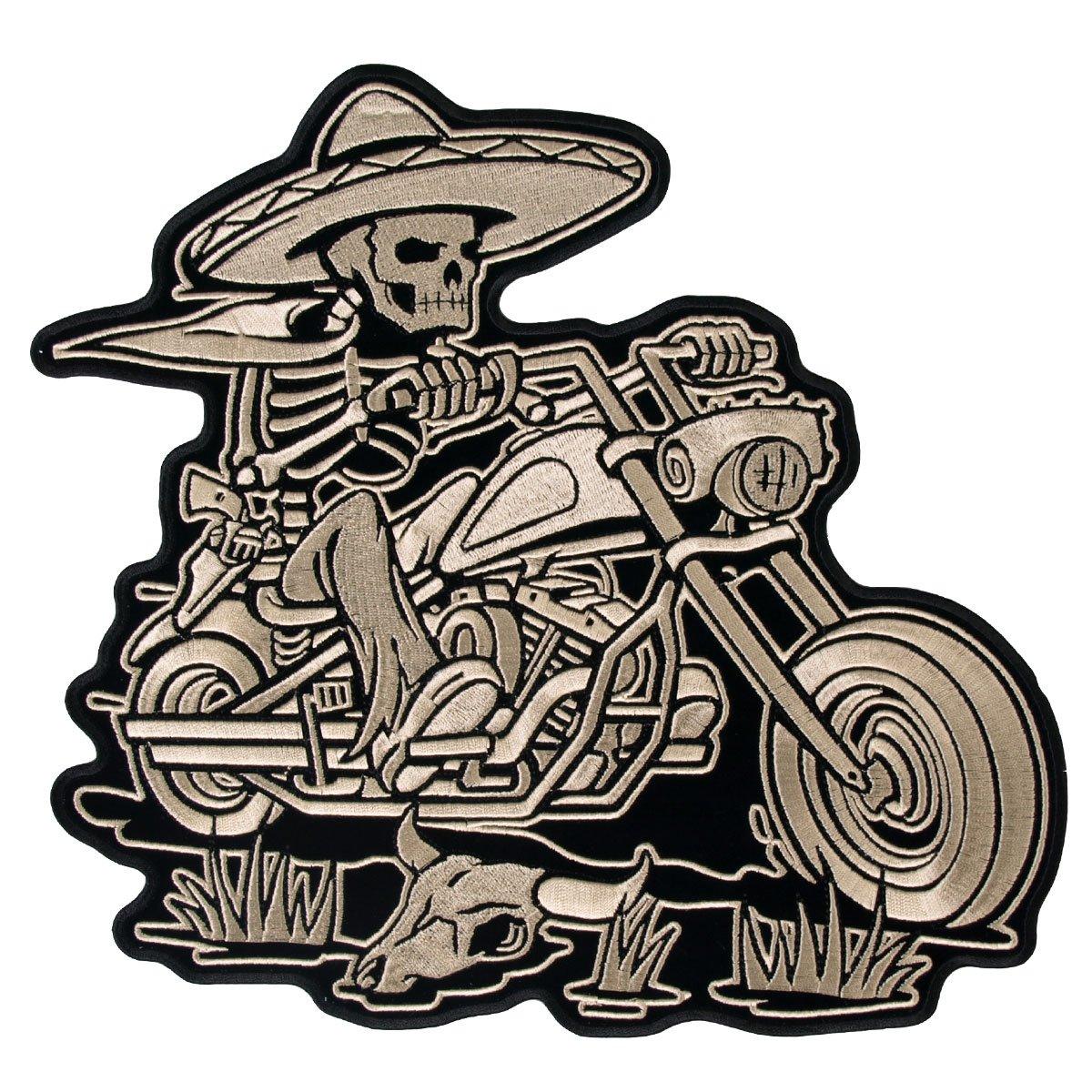 Hot Leathers Sombrero Skeleton Rider 11" X 10" Patch - American Legend Rider