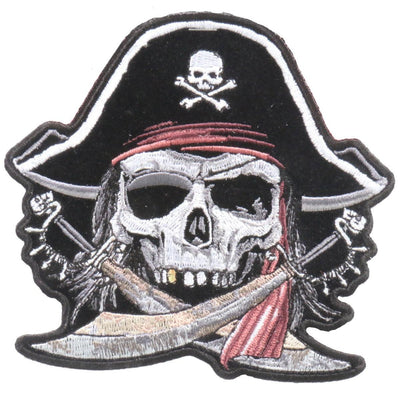 Hot Leathers 5" X 5" Pirate Skull Patch - American Legend Rider