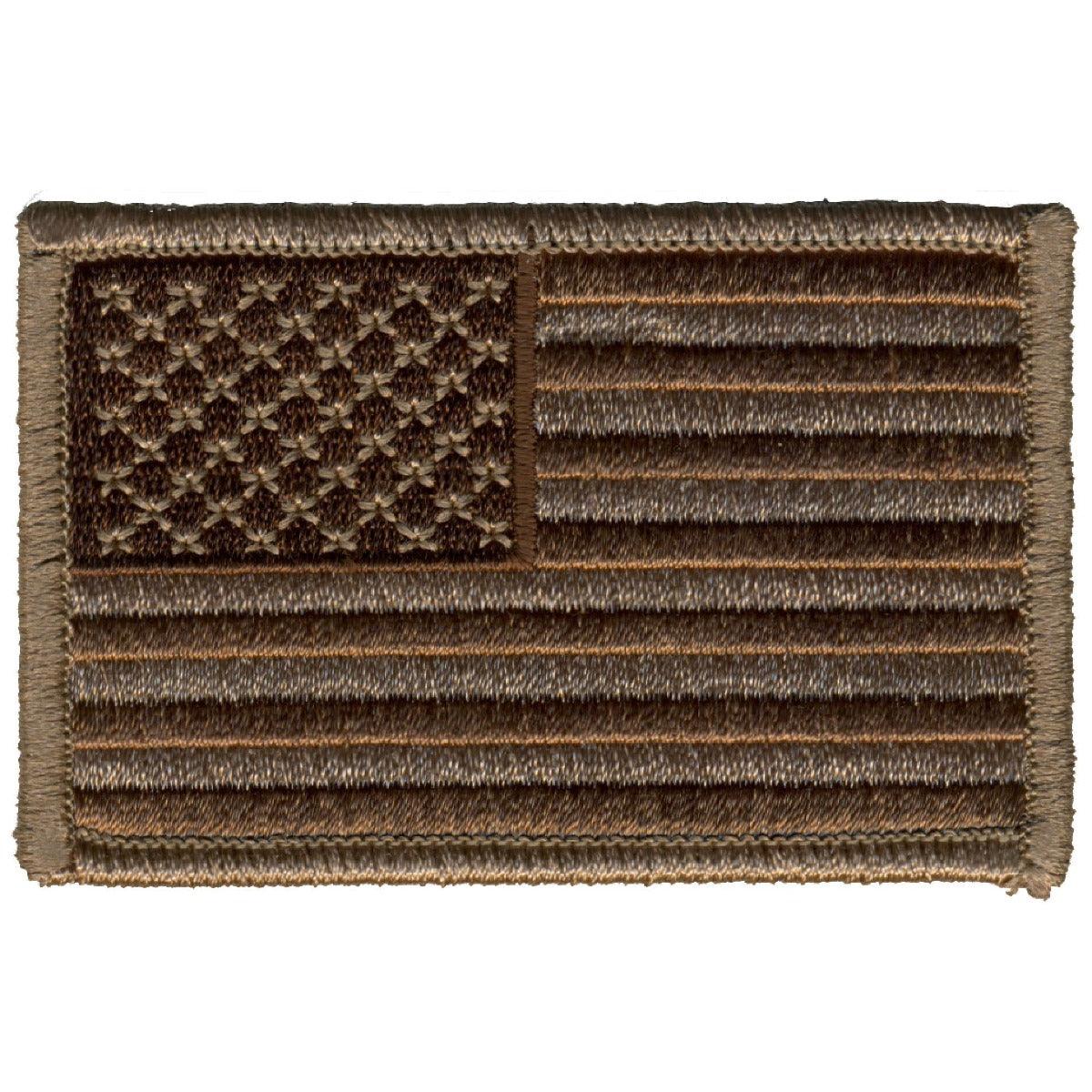Hot Leathers 3" X 2" Brown American Flag Patch - American Legend Rider
