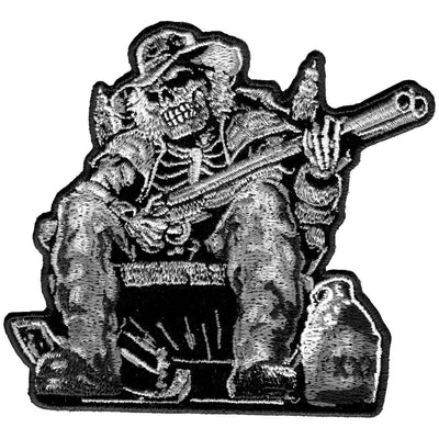 Hot Leathers 4" X 4" Moonshine Skeleton Patch - American Legend Rider