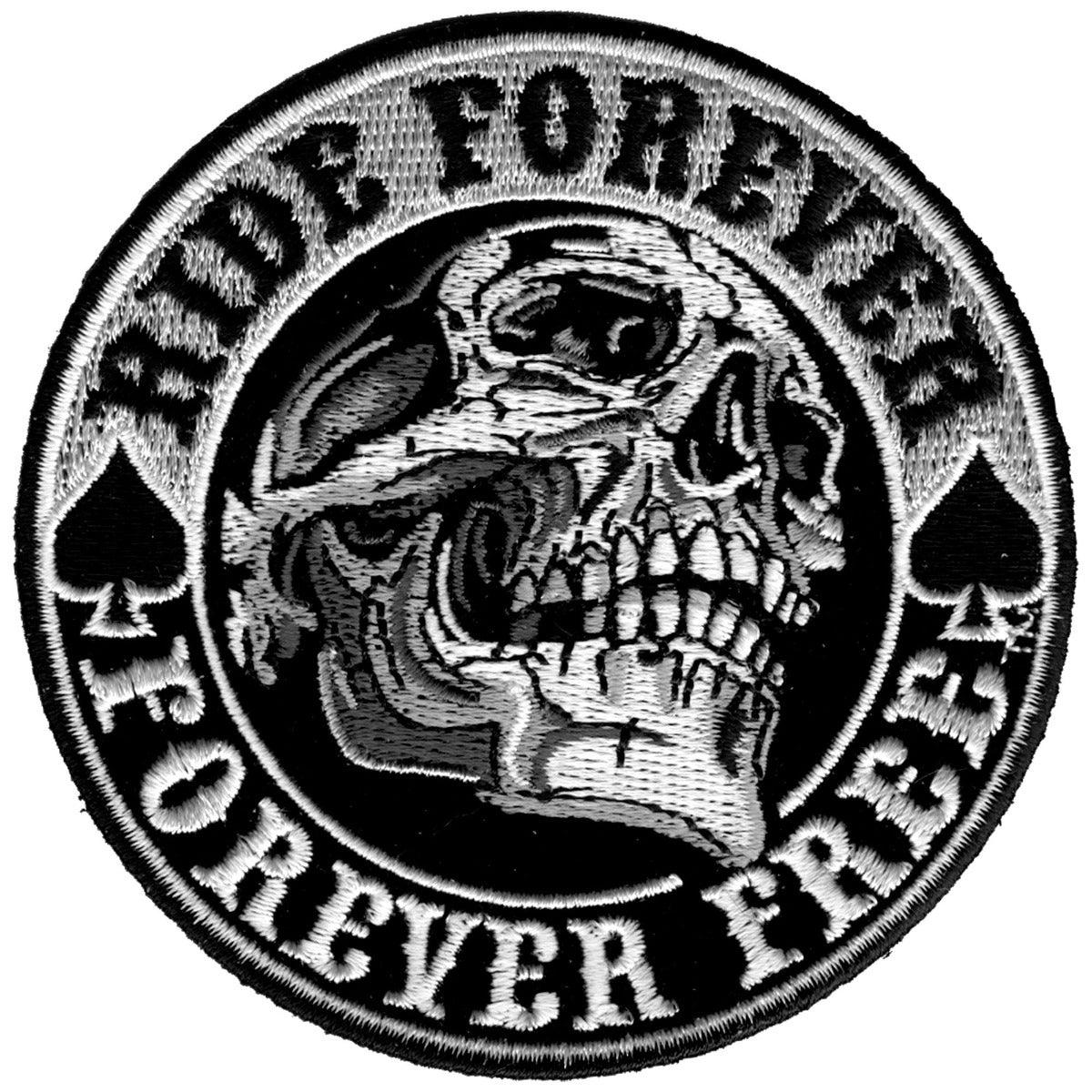 Hot Leathers 3.5" Ride Forever Skull Patch - American Legend Rider