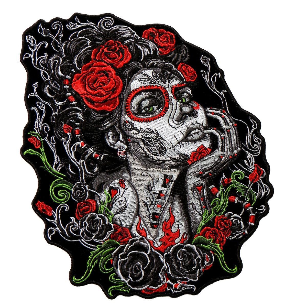Hot Leathers 4" X 6" Sugar Skull Woman Patch - American Legend Rider