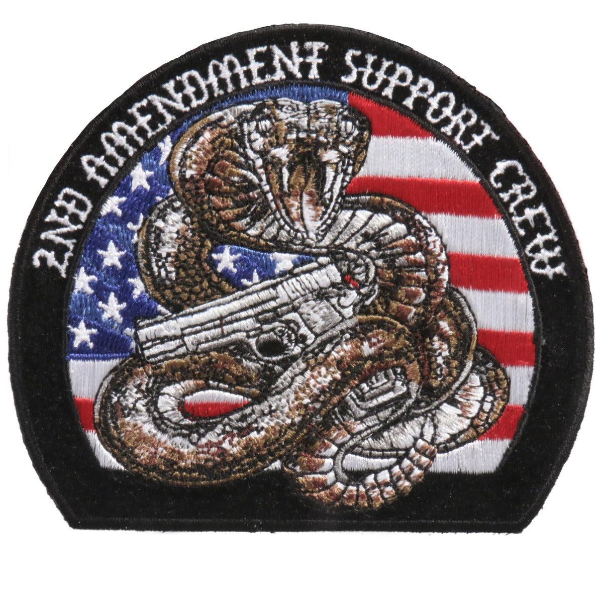 Hot Leathers 4" X 3" 2Nd Amendment Rattle Snake Patch - American Legend Rider