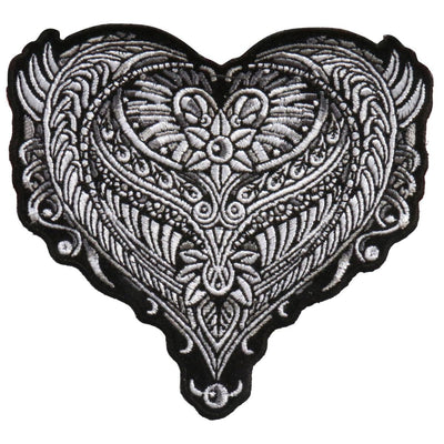 Hot Leathers 4" X 4" Ornate Heart Patch - American Legend Rider