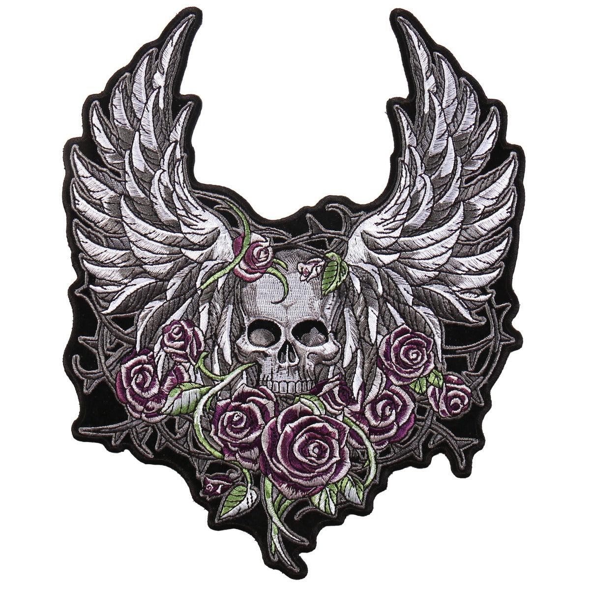 Hot Leathers Skull Wings 8"X10" Patch - American Legend Rider