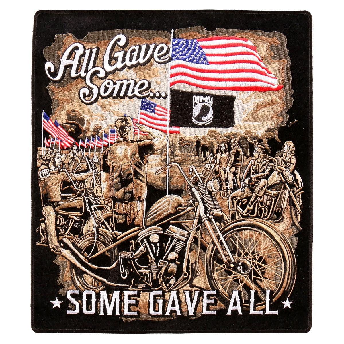 Hot Leathers All Gave Some Memorial 10"X11" Patch - American Legend Rider