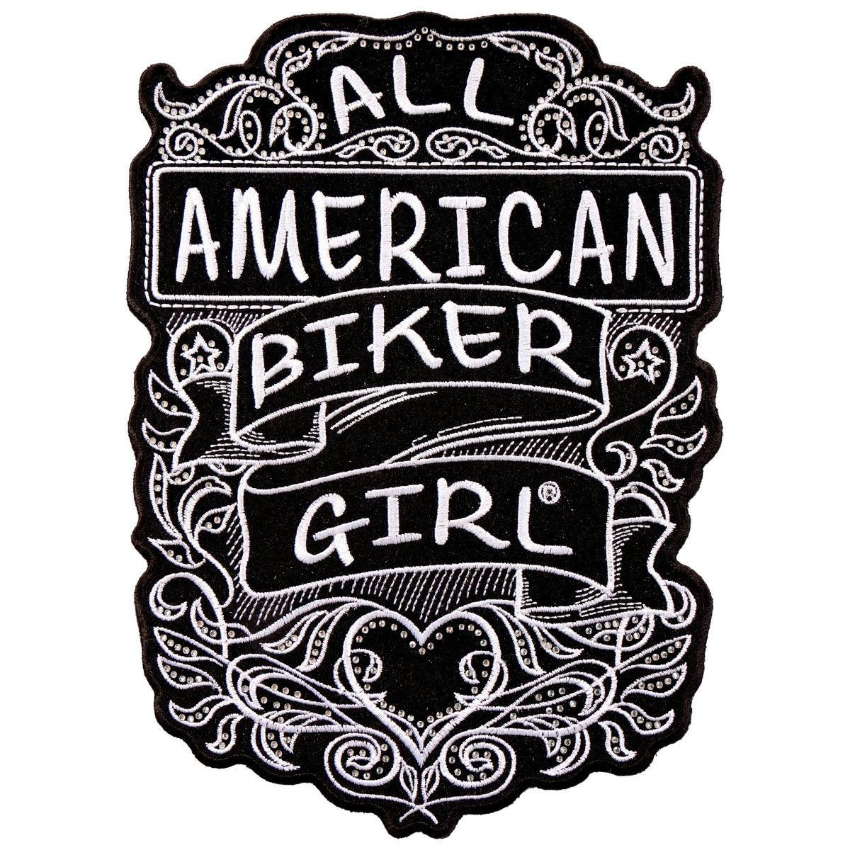 Hot Leathers 6" X 8" All American Biker Girl Patch - American Legend Rider