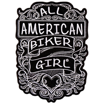 Hot Leathers 6" X 8" All American Biker Girl Patch - American Legend Rider