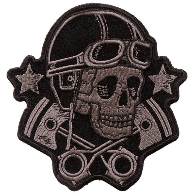 Hot Leathers Goggles Skull And Stars 4"X4" Patch - American Legend Rider