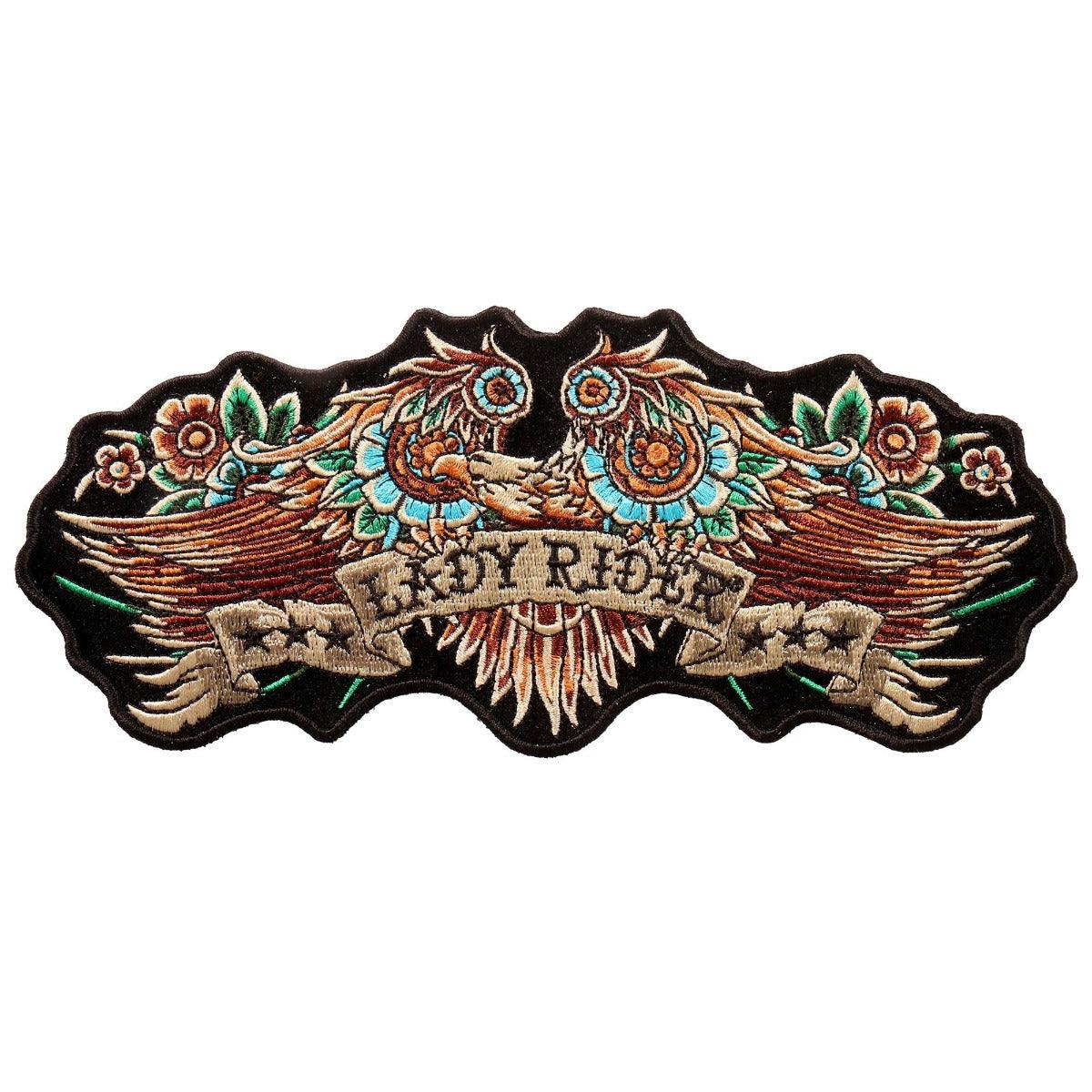 Hot Leathers Lady Rider Banner Eagle 8"X3" Patch - American Legend Rider