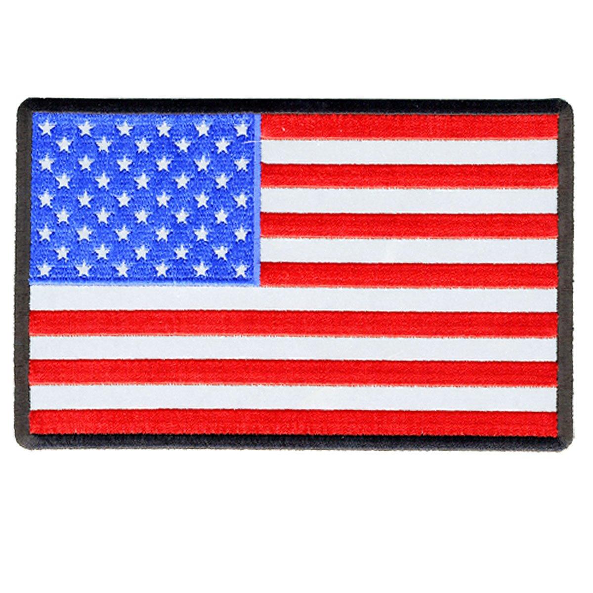 Hot Leathers American Flag Reflective 6" X 4" Patch - American Legend Rider