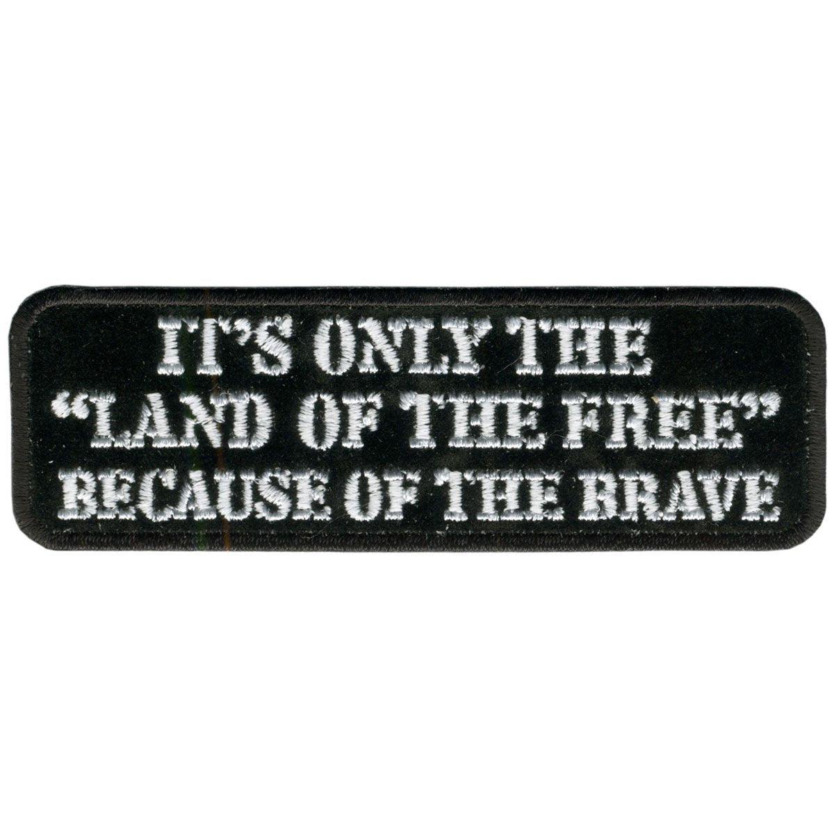 Hot Leathers Land Of The Free 4" X 1" Patch - American Legend Rider