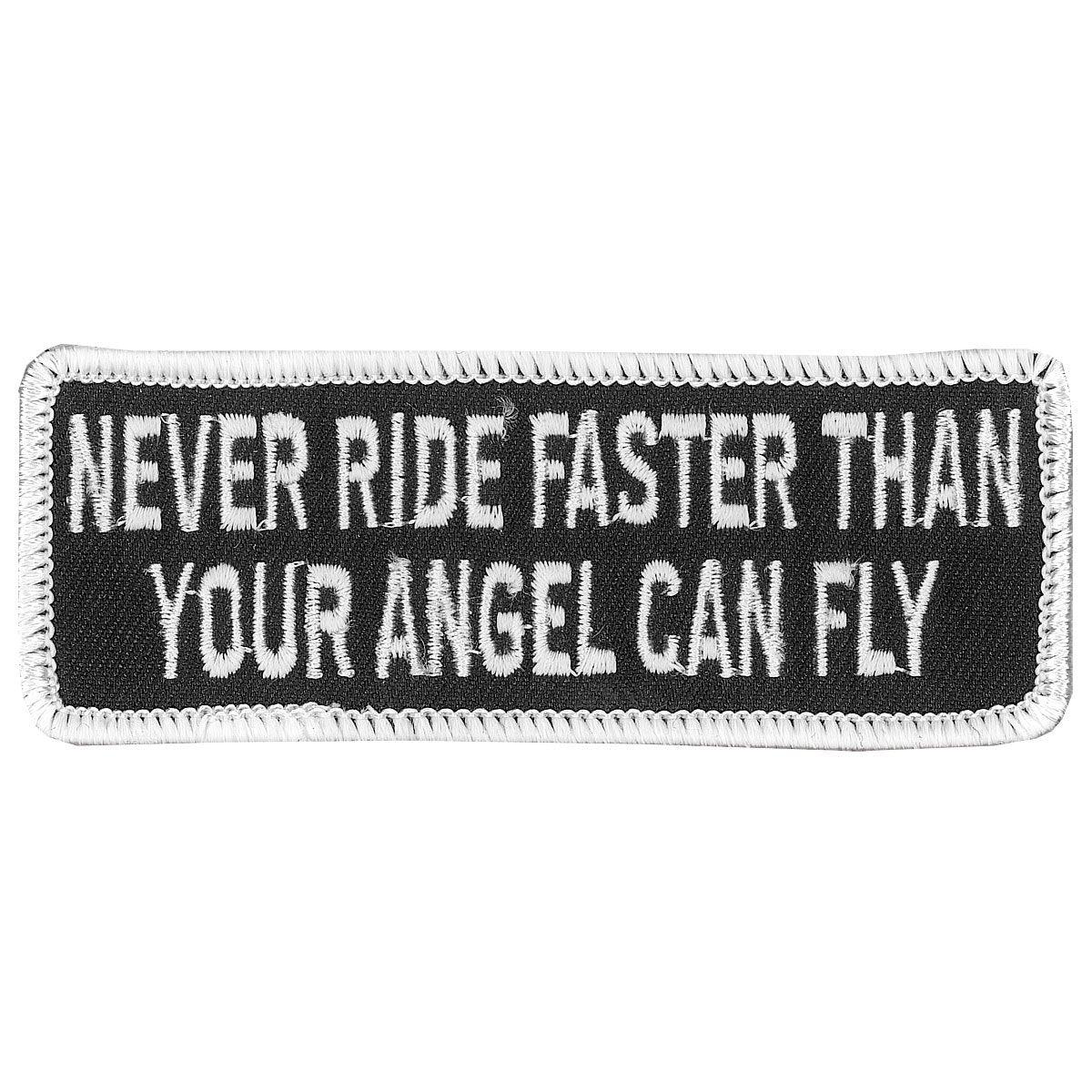 Hot Leathers Never Ride Faster 4" X 2" Patch - American Legend Rider