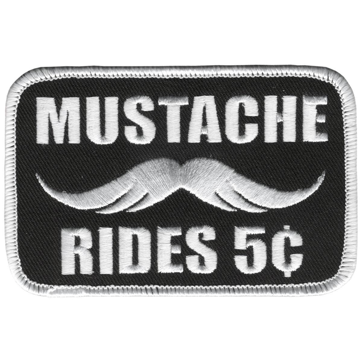 Hot Leathers Mustache Rides 4" X 3" Patch - American Legend Rider