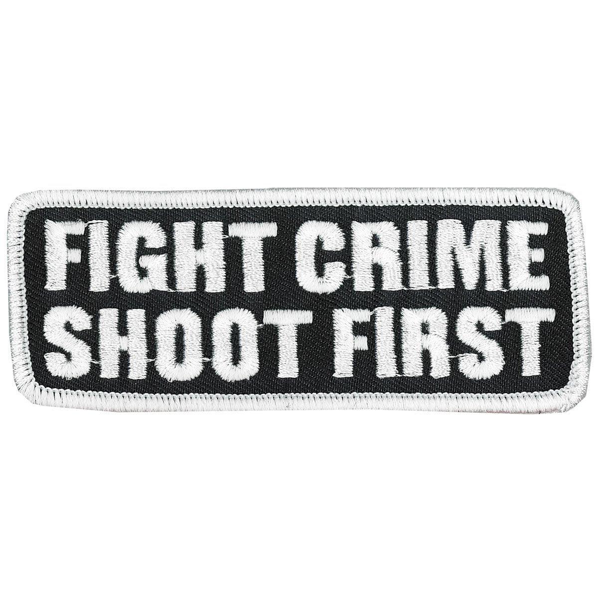 Hot Leathers Fight Crime Shoot First 4" X 2" Patch - American Legend Rider