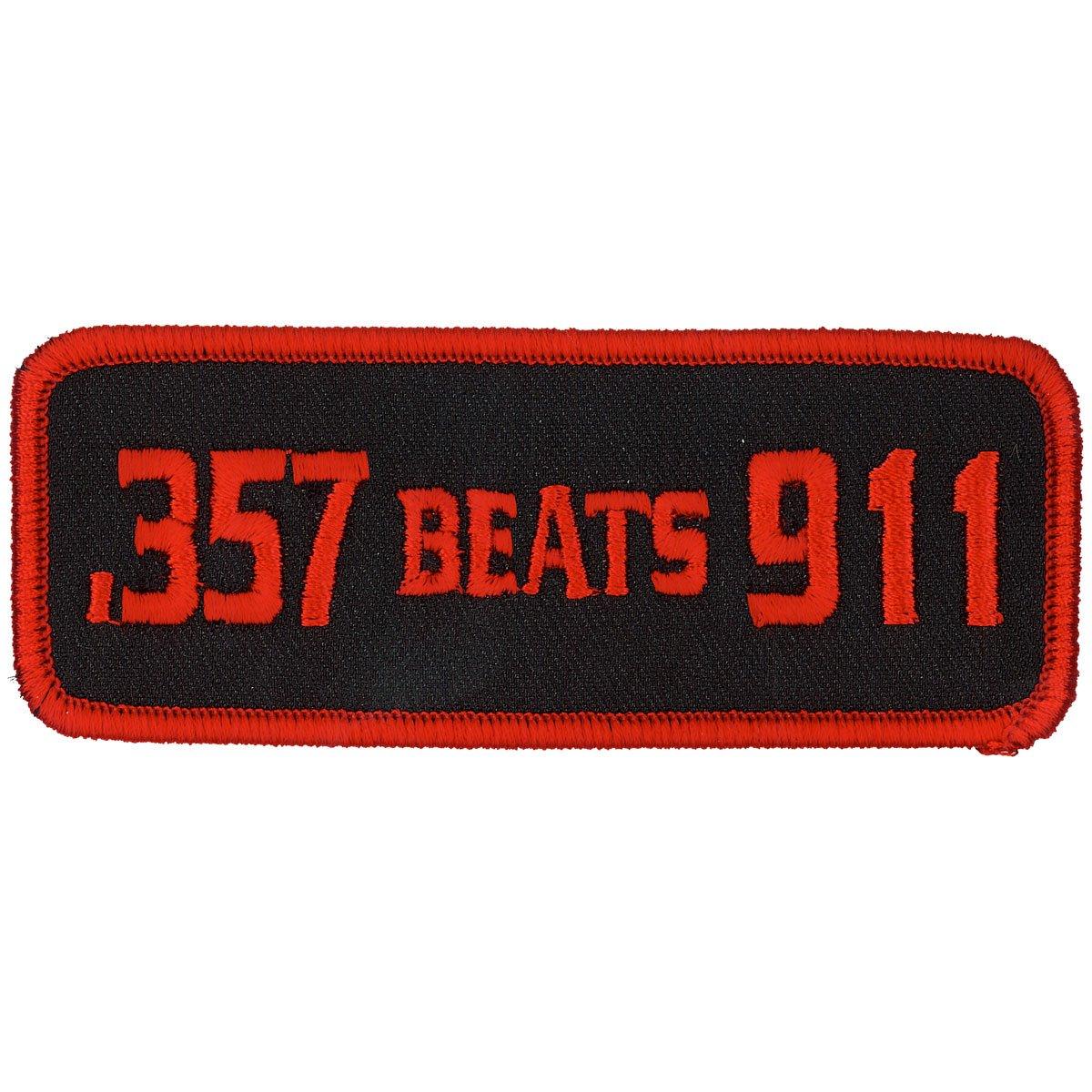 Hot Leathers 357 Beats 911 4" X 2" Patch - American Legend Rider