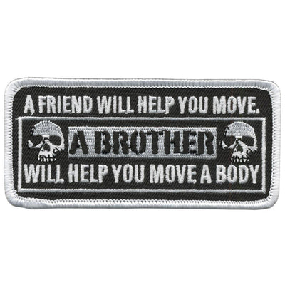 Hot Leathers A Friend Will Help You Move 4" X 2" Patch - American Legend Rider