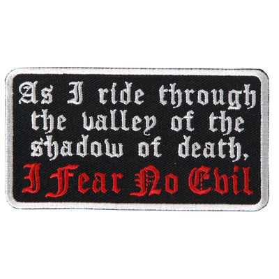 Hot Leathers Fear No Evil 4" X 2" Patch - American Legend Rider