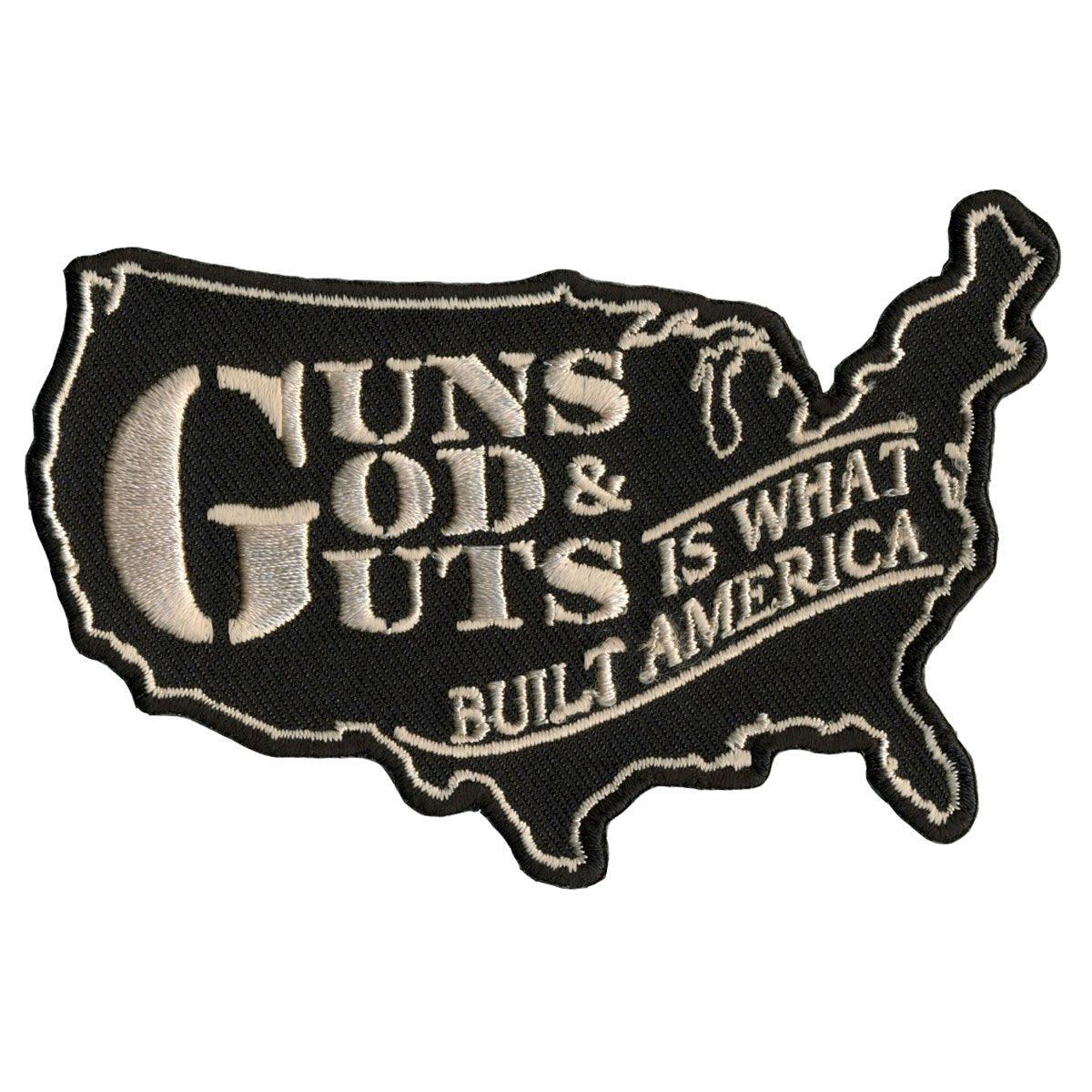 Hot Leathers Guns, God And Guts 4" X 3" Patch - American Legend Rider