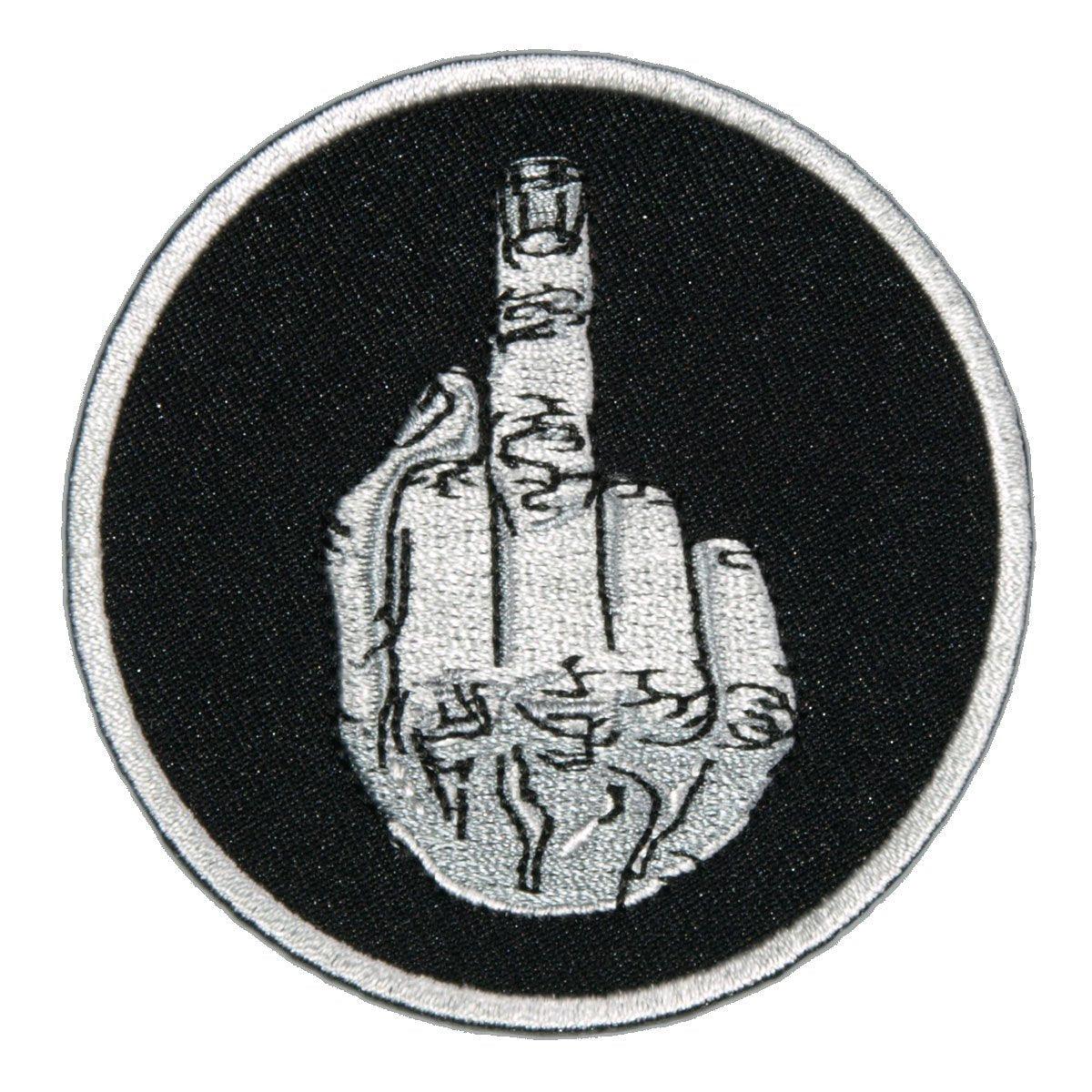 Hot Leathers Circle Middle Finger 3" X 3" Patch - American Legend Rider