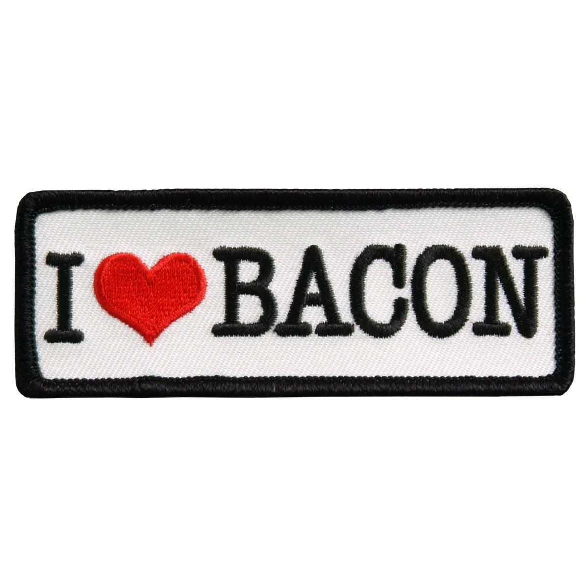 Hot Leathers I Love Bacon 4" X 2" Patch - American Legend Rider