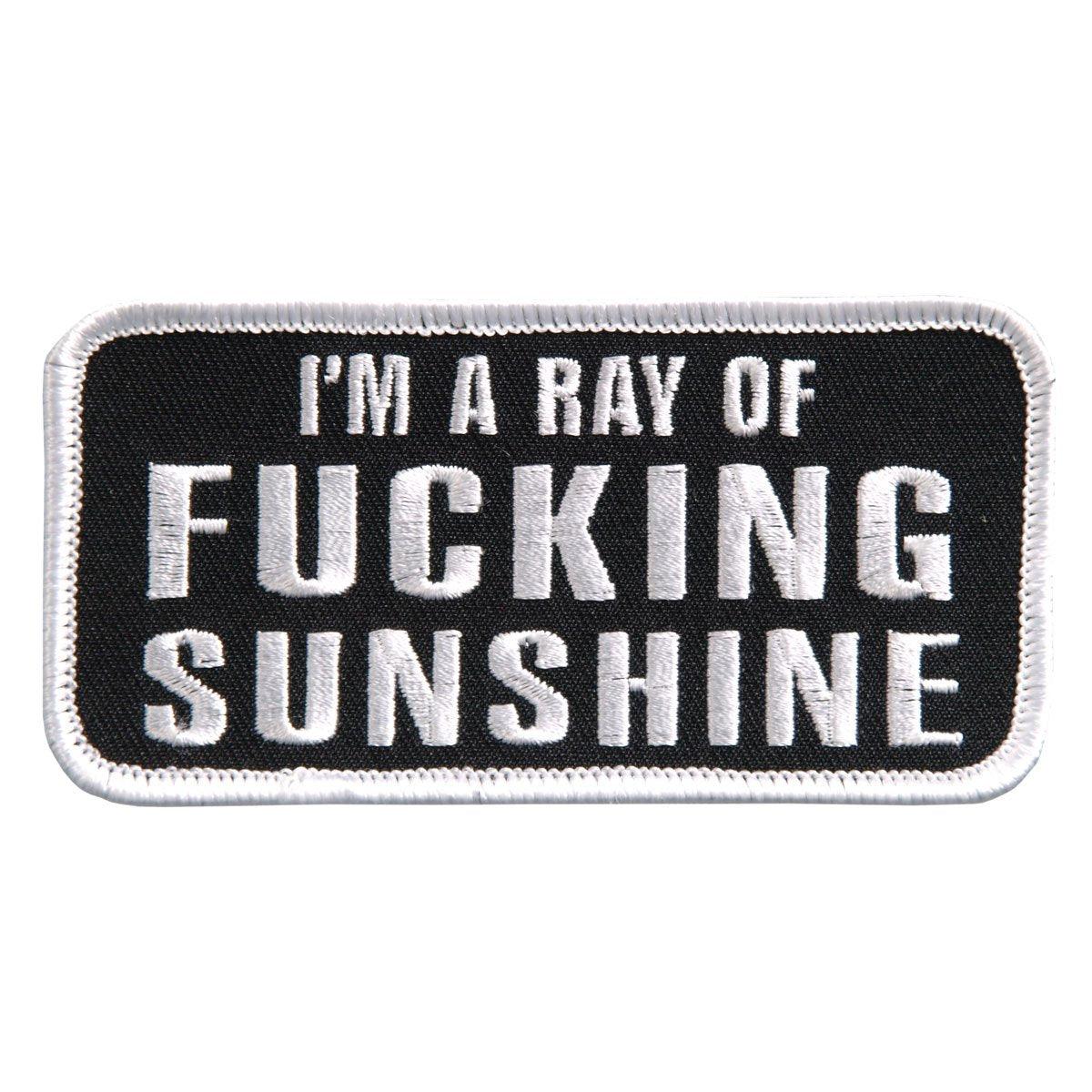Hot Leathers I'M A Ray Of Sunshine Embroidered 4" 4" X 2" Patch - American Legend Rider
