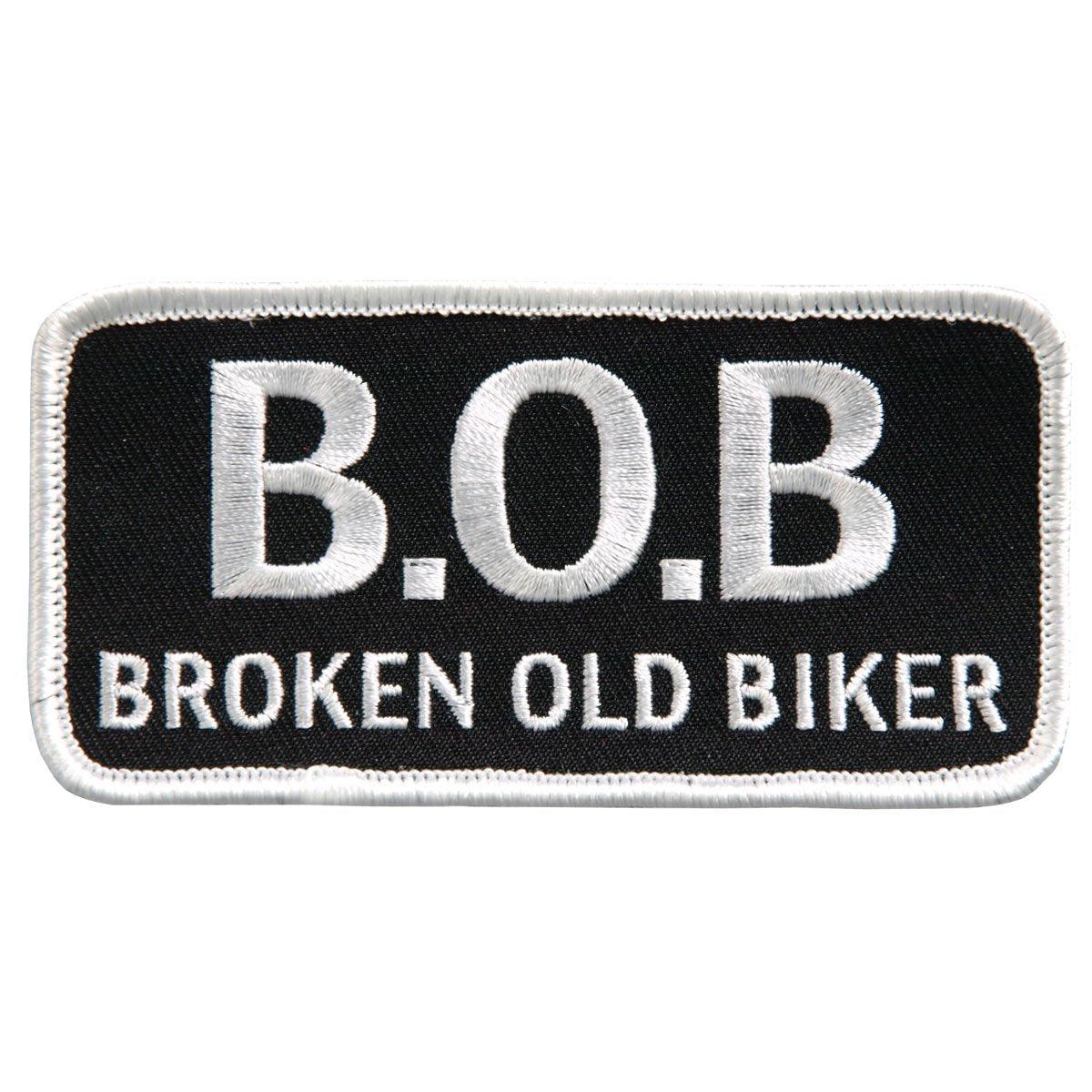 Hot Leathers Broken Old Biker 4" X 2" Patch - American Legend Rider