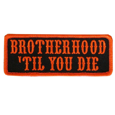 Hot Leathers Bro Til You Die Embroidered 4"X2" Patch - American Legend Rider