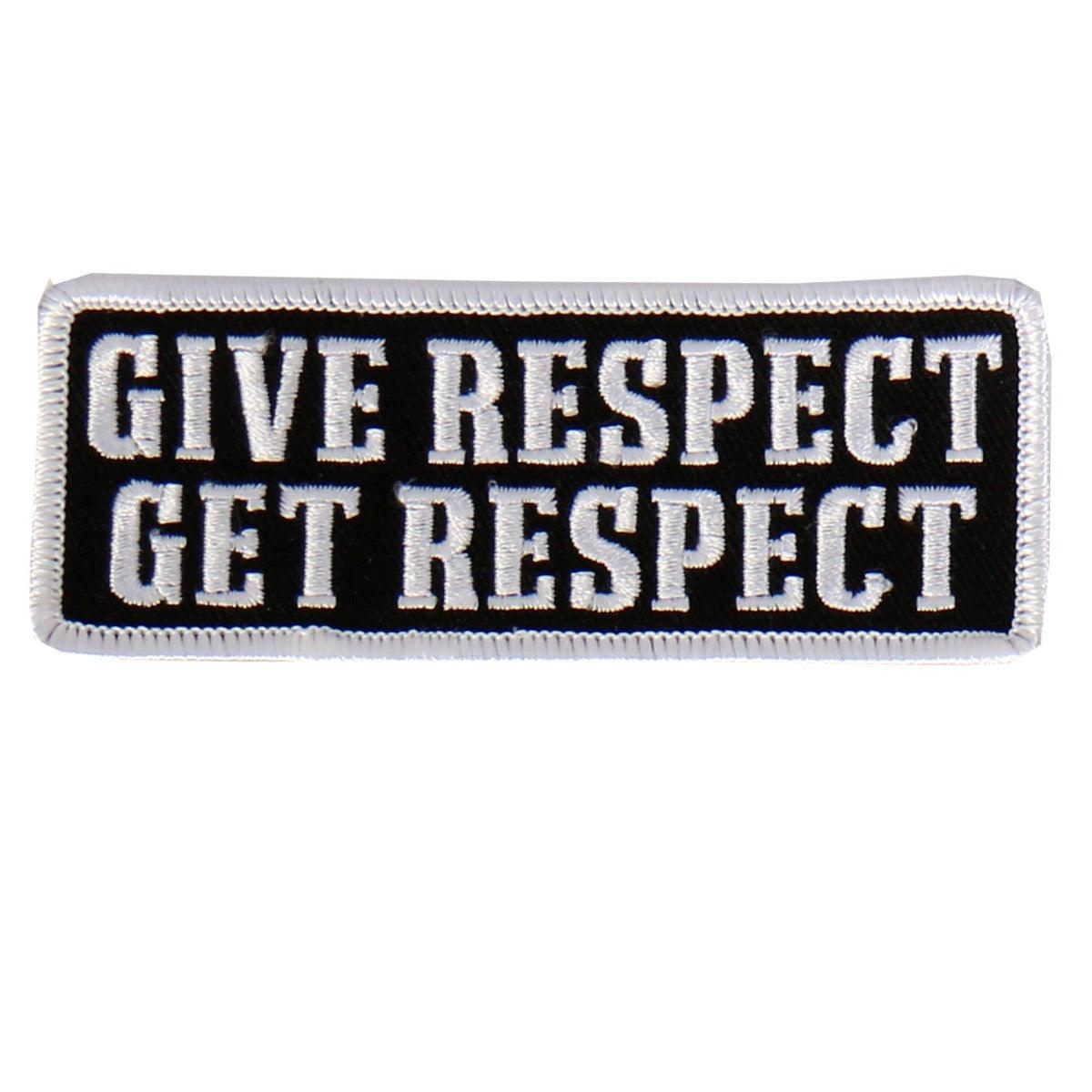 Hot Leathers Give Respect Embroidered Patch - American Legend Rider