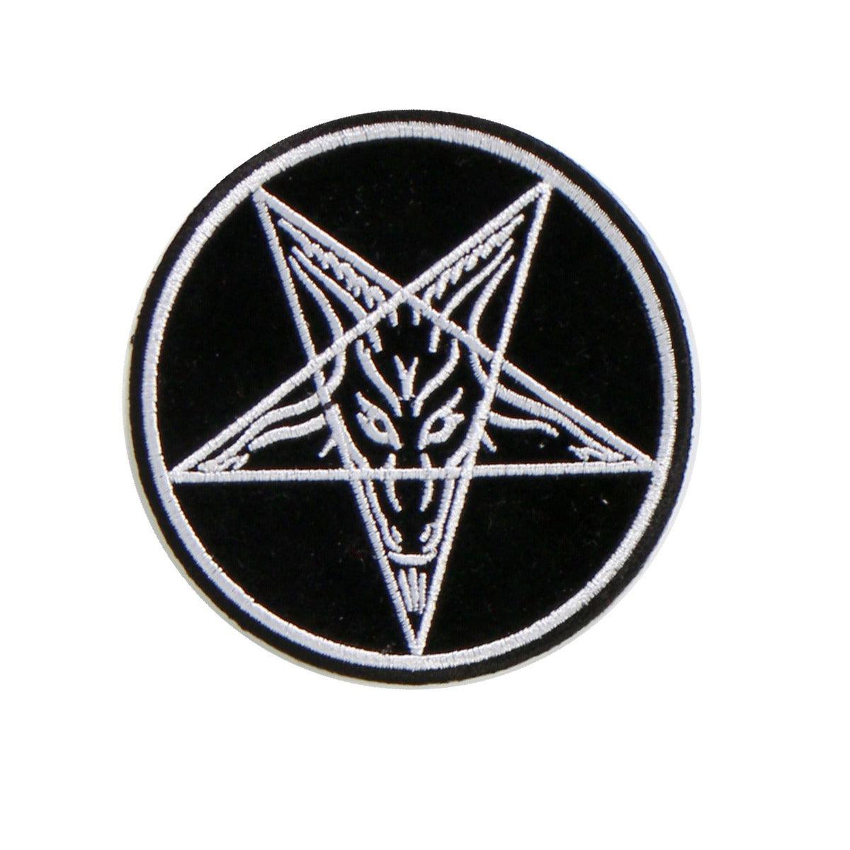 Hot Leathers Pentagram Goat Embroidered 4"X4" Patch - American Legend Rider