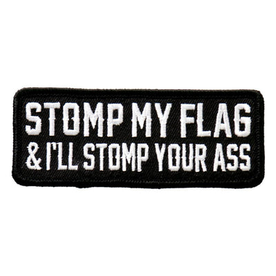 Hot Leathers Stomp My Flag 4"X1" Patch - American Legend Rider