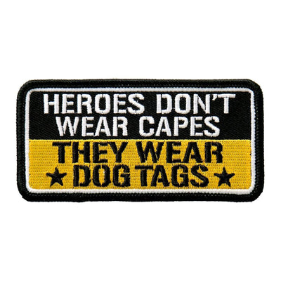 Hot Leathers Heroes Don’T Wear Capes 4"X2" Patch - American Legend Rider